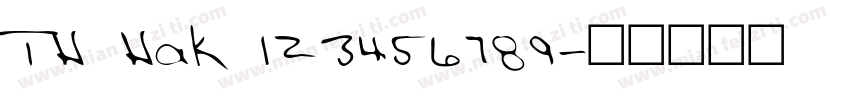 TH Hak 123456789字体转换